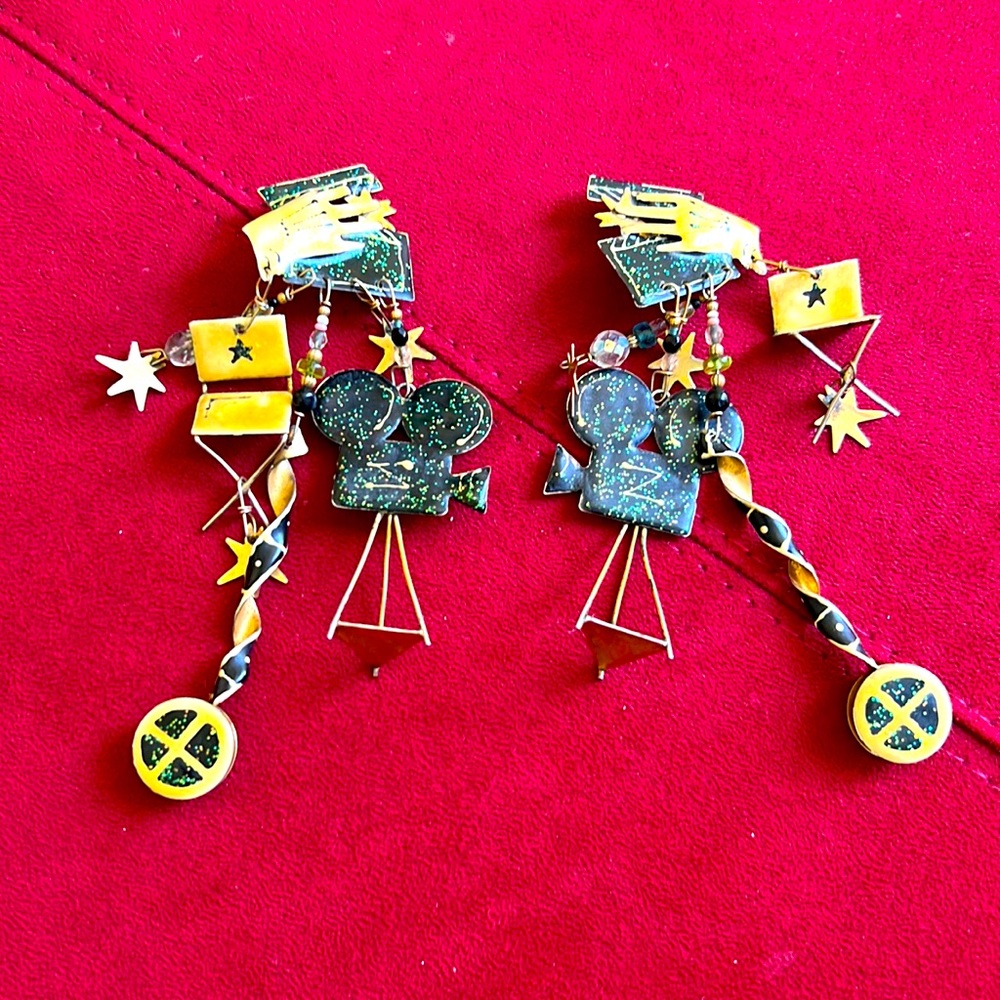 Lunch at the Ritz earrings movie night vintage rare